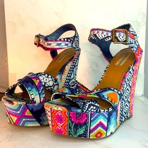 Steve Madden Winonna Wedge Heel | Size 10 | Women’s Boho Heels